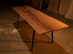 live edge dining table made from timber slab