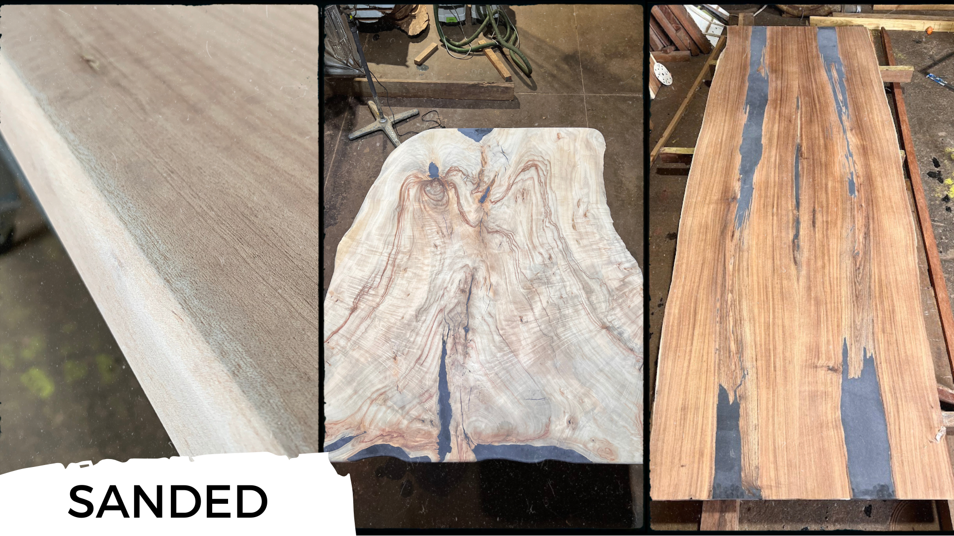 sanded timber slab