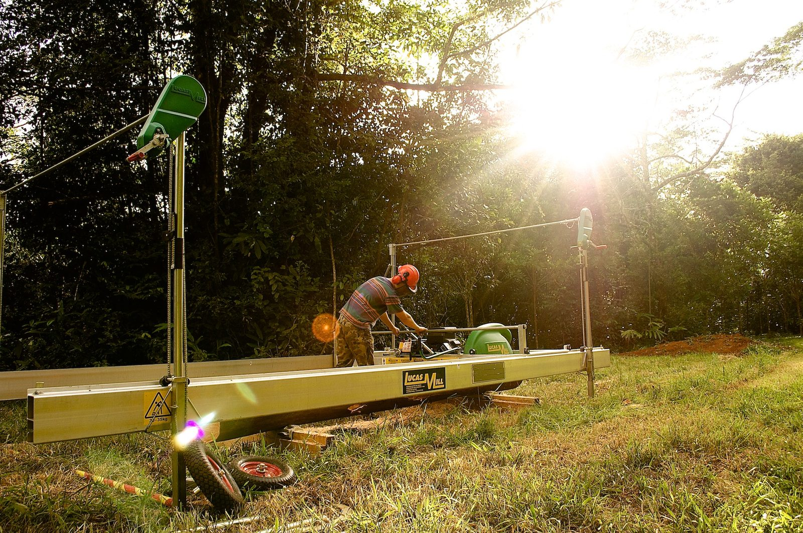 Mobile timber milling on site